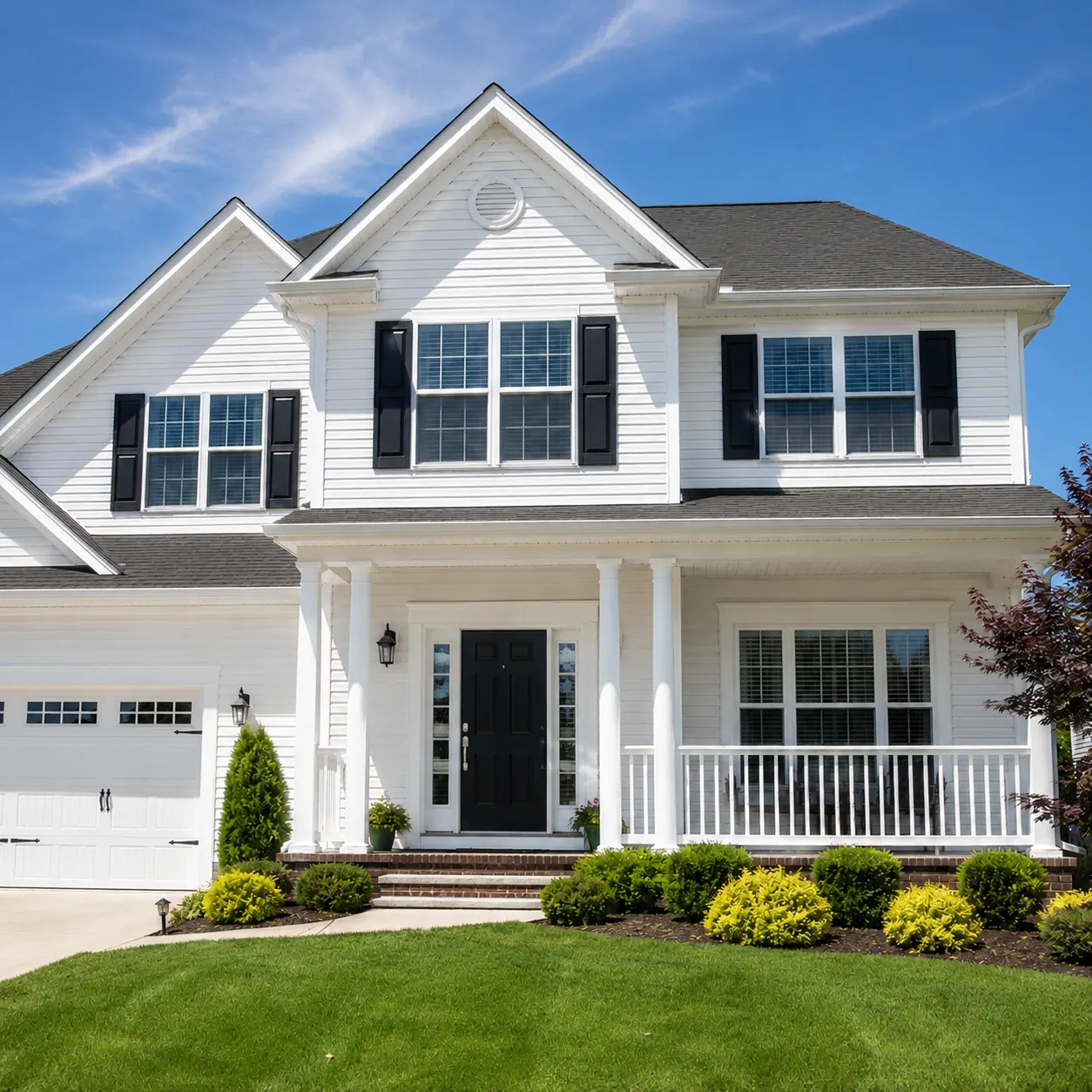 Before and after house washing on vinyl siding in Nassau County, NY